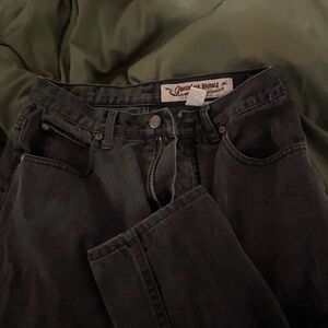 Genuine Jeans Mid/Low Rise Straight Leg Black Jeans